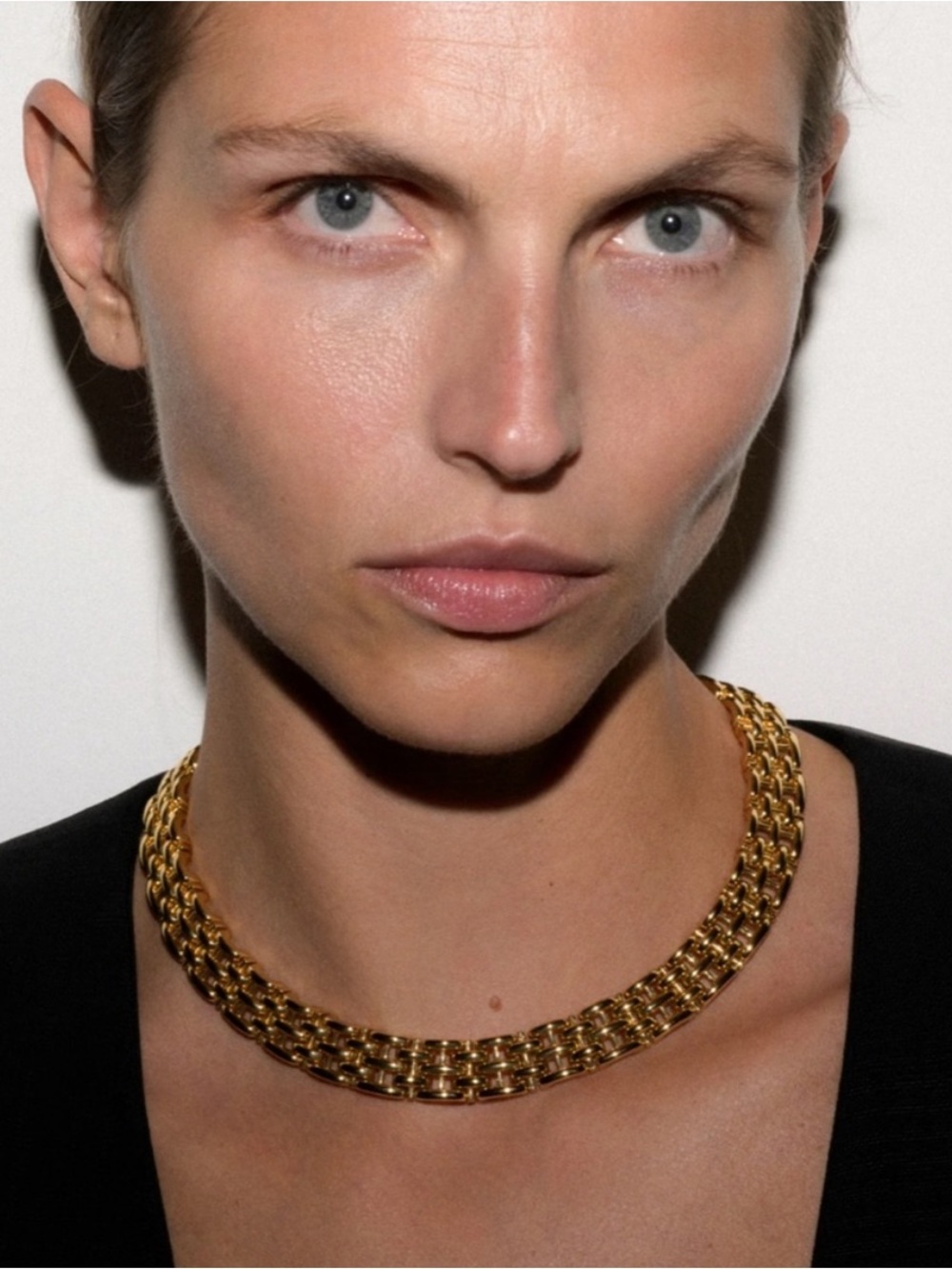 Dorsey Clarette 18k Gold Coated Multi-Row Chain Necklace - Picture 4 of 4